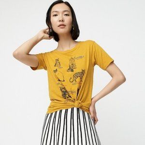 J. CREW City Cats of New York Mustard Tee Size XS